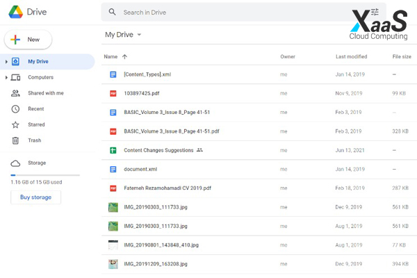 فضای ذخیره سازی ابری Google Drive