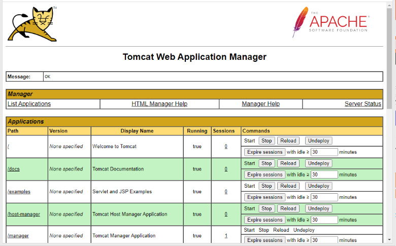 نصب Tomcat - مدیریت وب اپلیکیشن
