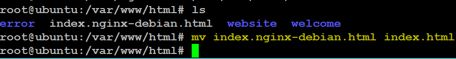 تغییر نام فایل به  index.html